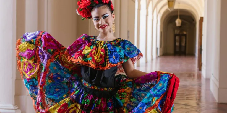 Mexican Flower Dress